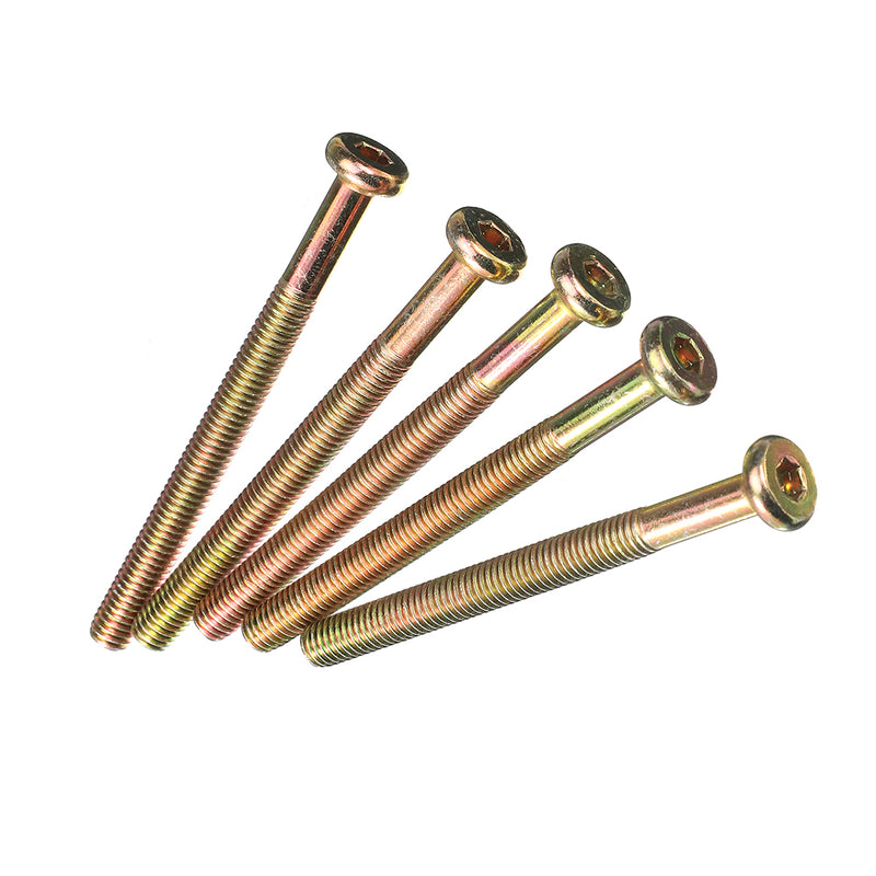 Suleve 125Pcs High Precision Hex Socket Head Cap Screw Bolts and Barrel Nuts Furniture Connecting Screws Accessories Assortment Kit