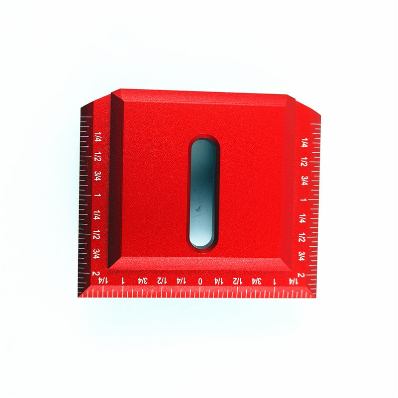 Aluminum Alloy 2-1/2 Inch 90 Degree Saddle Square L Shape Right Angle Marking Ruler Woodworking Scribe Ruler Positioning Measuring Ruler