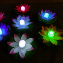 5-Color Led Colorful Lotus Lamp Creek Wishing Lamp Lotus Floating Flower-Sh