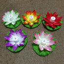 5-Color Led Colorful Lotus Lamp Creek Wishing Lamp Lotus Floating Flower-Sh