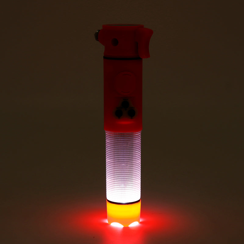 6in1 Car Glass Window Hammers Seat Belt Cutter Flashlight Alarm Emergency Escape Tools