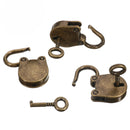 3pcs Old Vintage Antique Style Mini Padlock Lock with Keys
