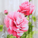 200X200Cm Polyester Red Peony Shower Curtain Thicken Fabric Bathroom Curtai T7B7