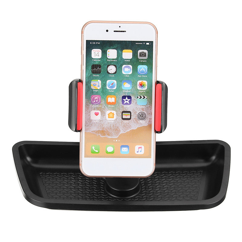 Universal 360 Degree Rotation Car Dashboard Phone Holder Stand with Storage Box for Mobile Phone