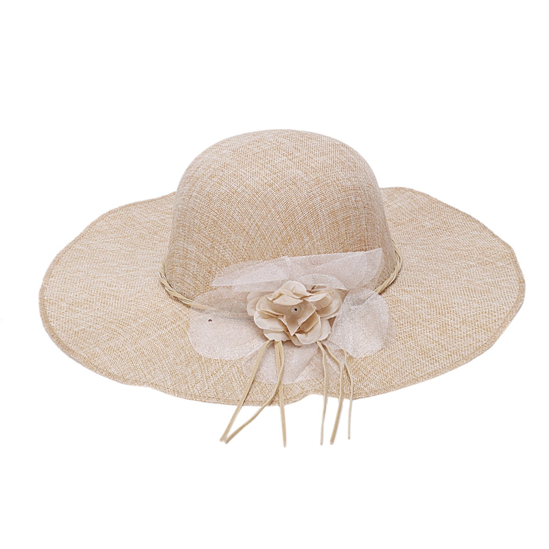 Summer Straw Hat Women Big Wide Brim Beach Hat Sun Hat Foldable Sun Block U D8O1