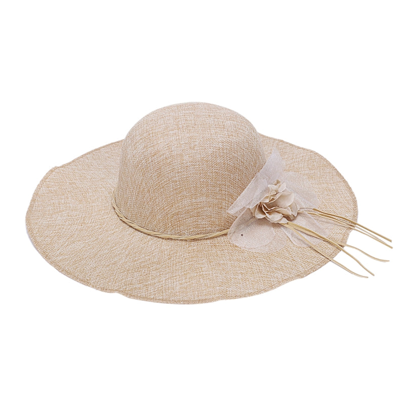 Summer Straw Hat Women Big Wide Brim Beach Hat Sun Hat Foldable Sun Block U D8O1