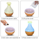 Mini Air Lamp Humidifier Ultrasonic Mist Aroma Diffuser Usb Essential Oil D