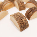 20Pcs Rustic Natural Wood Table Name Number Place Card Holder Memo Note Pho