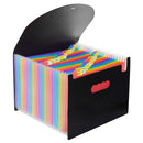 24 Pocket Extended File Folder With Lid, Qefuna A4 Letter Size Expandable F