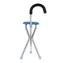 200KG Portable Walking Chair Stick With Seat Outdoor Cane Folding Tripod Stool