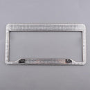 Stainless Steel Metal Noble Luxury Bling Crystal Number License Plate Frame