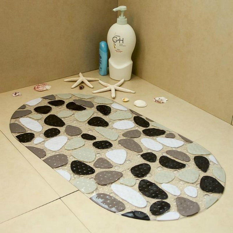 Honana BX-118 PVC Non-slip Bath Mats Pebble Shower Anti Slip Bathroom Carpet Toilet Mats Bathroom Floor Rug