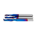 Drillpro 10pcs 3.175 Shank Blue Coated Single Flute End Mill Tungsten Carbide Spiral CNC Milling Cutter 2/2.5/3.175mm