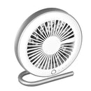 Loskii HF-203 Portable Desktop USB Rechargeable Detachable Magnetic Type Stand Silent Operation Fan