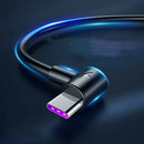 Bakeey 5A Type-C Super Fast Charging Elbow Data Cable For Huawei P30 Mate 30 Xiaomi 9 Pro S10+ Note10