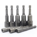 15 Pcs 5 Mm~19 Mm Professional Magnetic Nut Driver Set Metric Socket 1/4 In