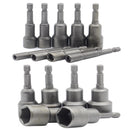 15 Pcs 5 Mm~19 Mm Professional Magnetic Nut Driver Set Metric Socket 1/4 In