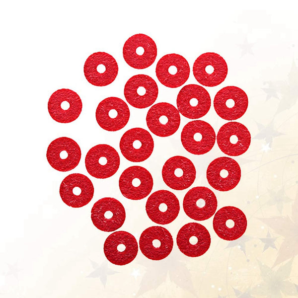 90Pcs Piano Keyboard Felt Front Rail Regulating Punchings Repair Parts (Red