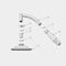 6''  Bathroom Sprayer Round Polished 360 AdjustableTwo Pole Rainfall Shower Head