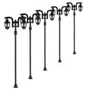 5Pcs/Set 1: 100 HO Scale LED Model Garden Lights Street Light Road Lamps 2-Head