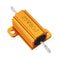 20pcs RX24 25W 8R 8RJ Metal Aluminum Case High Power Resistor Golden Metal Shell Case Heatsink Resistance Resistor