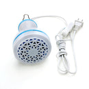 220V 7W Portable 6 Blades Mini Ceiling Fan with White ABS Blades Power Plug Switch Energy Saving Fan