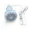 220V 7W Portable 6 Blades Mini Ceiling Fan with White ABS Blades Power Plug Switch Energy Saving Fan