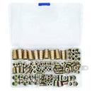 120 Piece Metric Thread Insert Nut Type Tool Kit For Wood Furniture Zinc Al