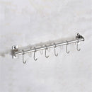 Stainless Steel Pipe Wall Mount Kitchen Storage Rack Pot Lid Holder Spoon Hook