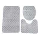 4 Piece Set African Ladies Bathroom Mat Curtain Set Non-Slip Base Carpet +