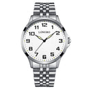LONGBO 80499 Luxury Men Women Stainless Steel Strap Simple Casual Dial Couple Watch Quartz Watch