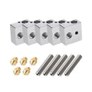 5Pcs/Set Anet A8 1.75Mm Teflon Throat Tube 0.4Mm Extruder Nozzle Print Head