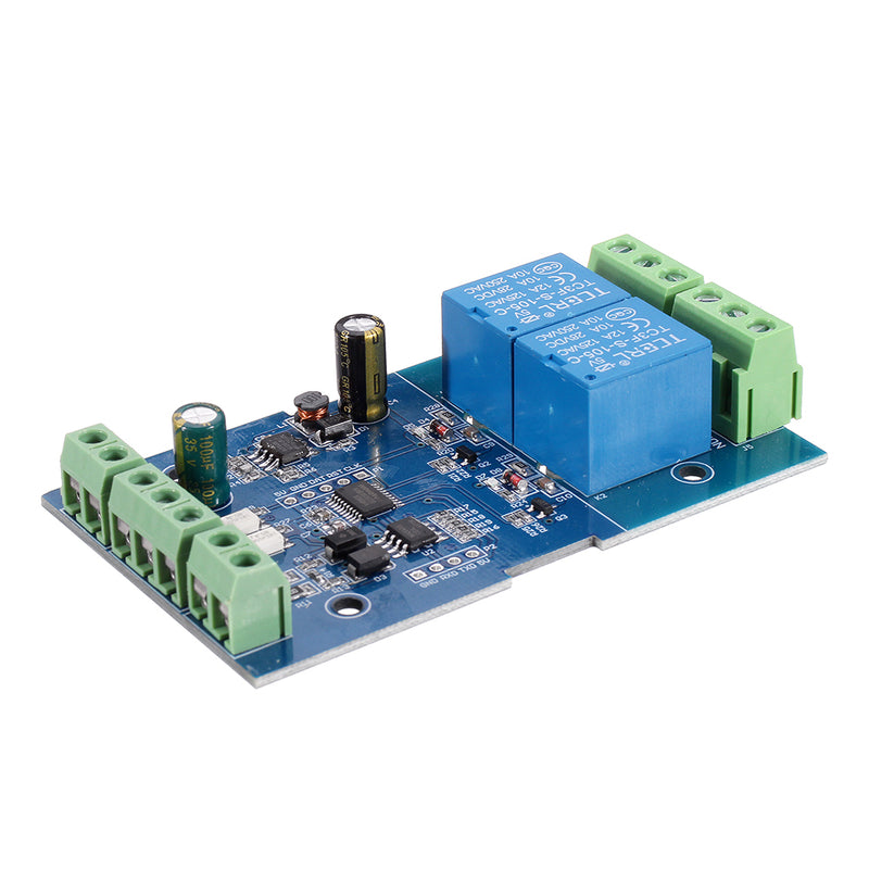 Dual Modbus-Rtu 2-way Relay Module Switch Input and Output RS485/TTL Communication Controller
