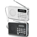 Portable Mini Am Fm Radio Stereo Speaker Support Sd/Tf Card With Usb(Black) F6J4