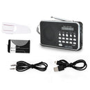 Portable Mini Am Fm Radio Stereo Speaker Support Sd/Tf Card With Usb(Black) F6J4