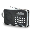 Portable Mini Am Fm Radio Stereo Speaker Support Sd/Tf Card With Usb(Black) F6J4