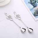 8Pcs Cute Music Theme Tea Stirring Spoon Coffee Spoon Stainless Steel Note  M6F4