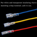 2X(6.3Mm Wire Connectors Assorted Kit Crimp Female/Male Spade Terminals Wit