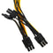 5Pcs PCI-E 6-pin To 2x 6+2-pin Power Splitter Cable PCIE PCI Express