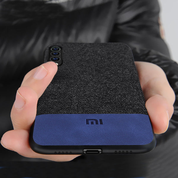 Bakeey Luxury Fabric Splice Soft Silicone Edge Shockproof Protective Case For Xiaomi Mi9 Mi 9 / Xiaomi Mi9 Mi 9 Transparent Edition