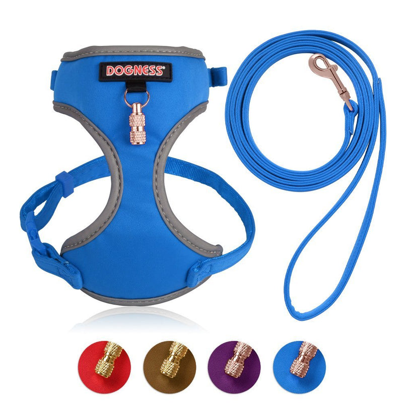 Small Dog Vest Harness & Leash Set Dog Collar Luxurious Breathable Soft Comfy Mesh Padding