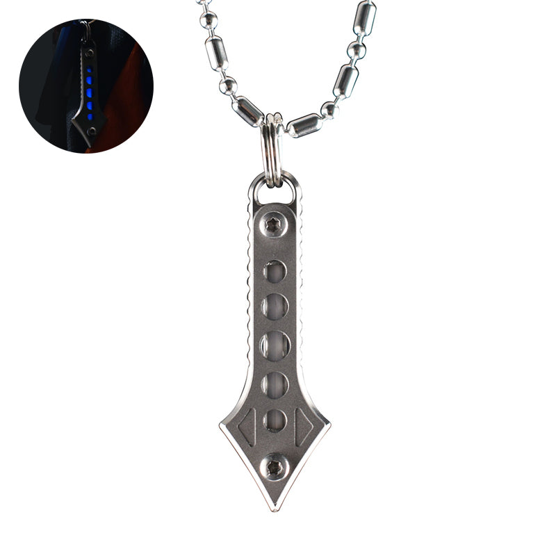 TITANER Titanium Alloy Self Luminous EDC Tritium Key Pendant Knife Pendant DIY Gas Tube Tritium Gadgets EDC Tools