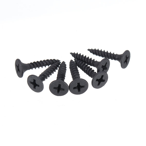 Suleve M3.5CP2 1000Pcs M3.5 20mm Corss Black Recessed Flat Head Self Tapping Ash Phosphorus Drywall Metric Threaded Wood Screw Nail Bolt