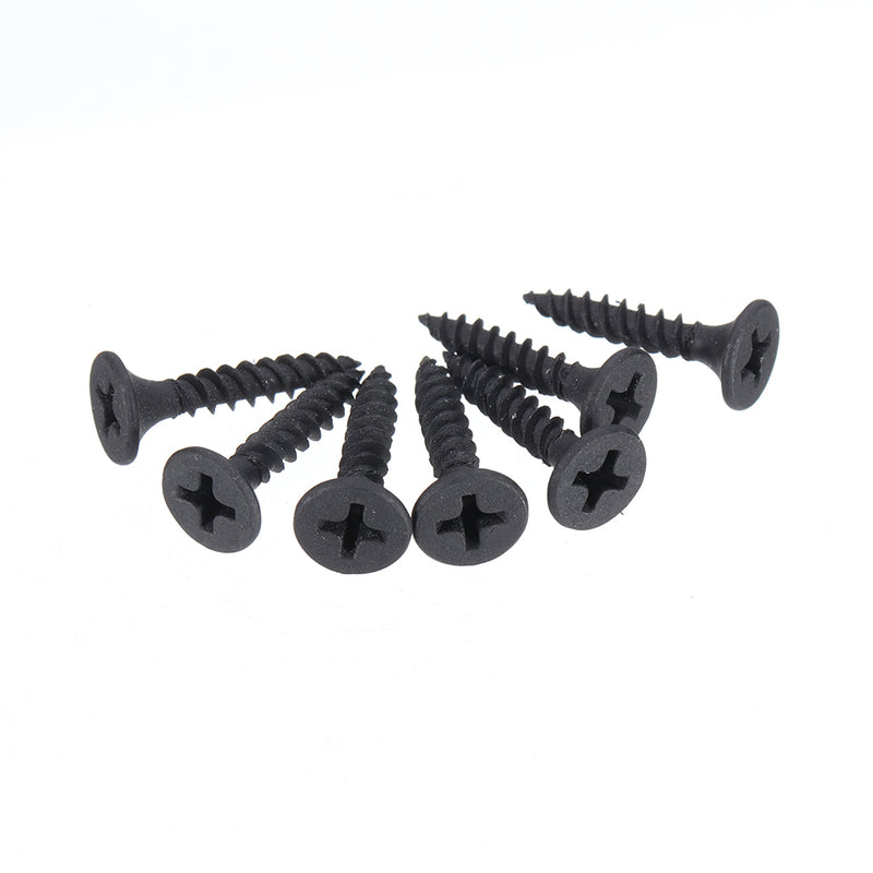 Suleve M3.5CP2 1000Pcs M3.5 20mm Corss Black Recessed Flat Head Self Tapping Ash Phosphorus Drywall Metric Threaded Wood Screw Nail Bolt