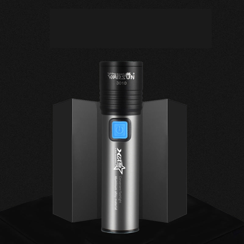 WARSUN T6 3 Modes+Zoomable USB Rechargeable 18650 LED Flashlight Power Bank Waterproof Torch Light