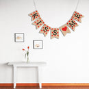 Jute Vintage Hessian Burlap Bunting Banner Romantic Love Heart Wedding Party Flags Photography Props