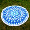 150cm Pure Cotton Cut Pile Printing Round Beach Towel Yoga Mat Bed Sheet Tapestry Tablecloth