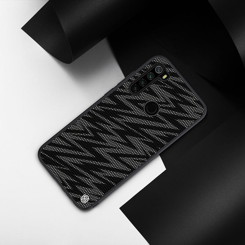 For Xiaomi Redmi Note 8 Case NILLKIN Luxury Luster Twinkle Shield Woven Polyester + PU Leather Hard Back Protective Case
