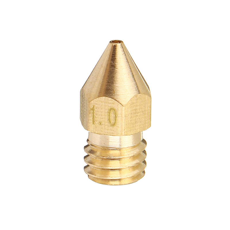 5PCS 1.75mm/1.0mm Copper MK8 Thread Extruder Nozzle For 3D Printer