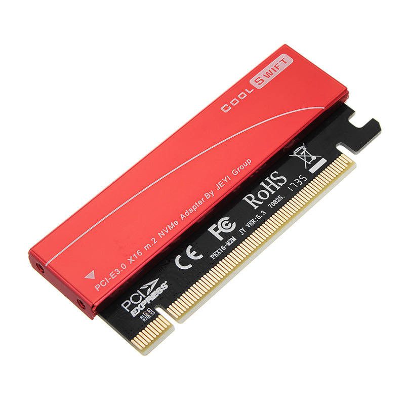 JEYI NVME M.2 PCI-E X16 2280 Expansion Card Gold Bar Aluminum Sheet Thermal Conductivity